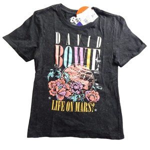 David Bowie T Shirt Size XS Womens  Black Short Sleeve Tee